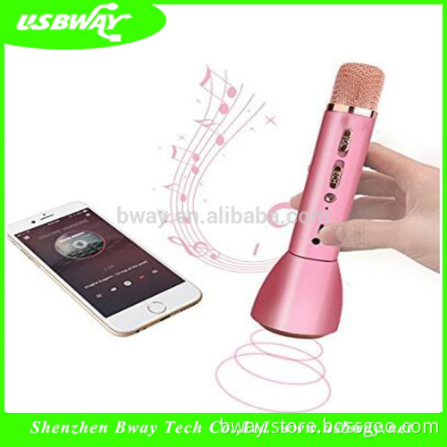 Portable wireless karaoke microphone mixer for apple iphone android mobile phone bluetooth karaoke microphone